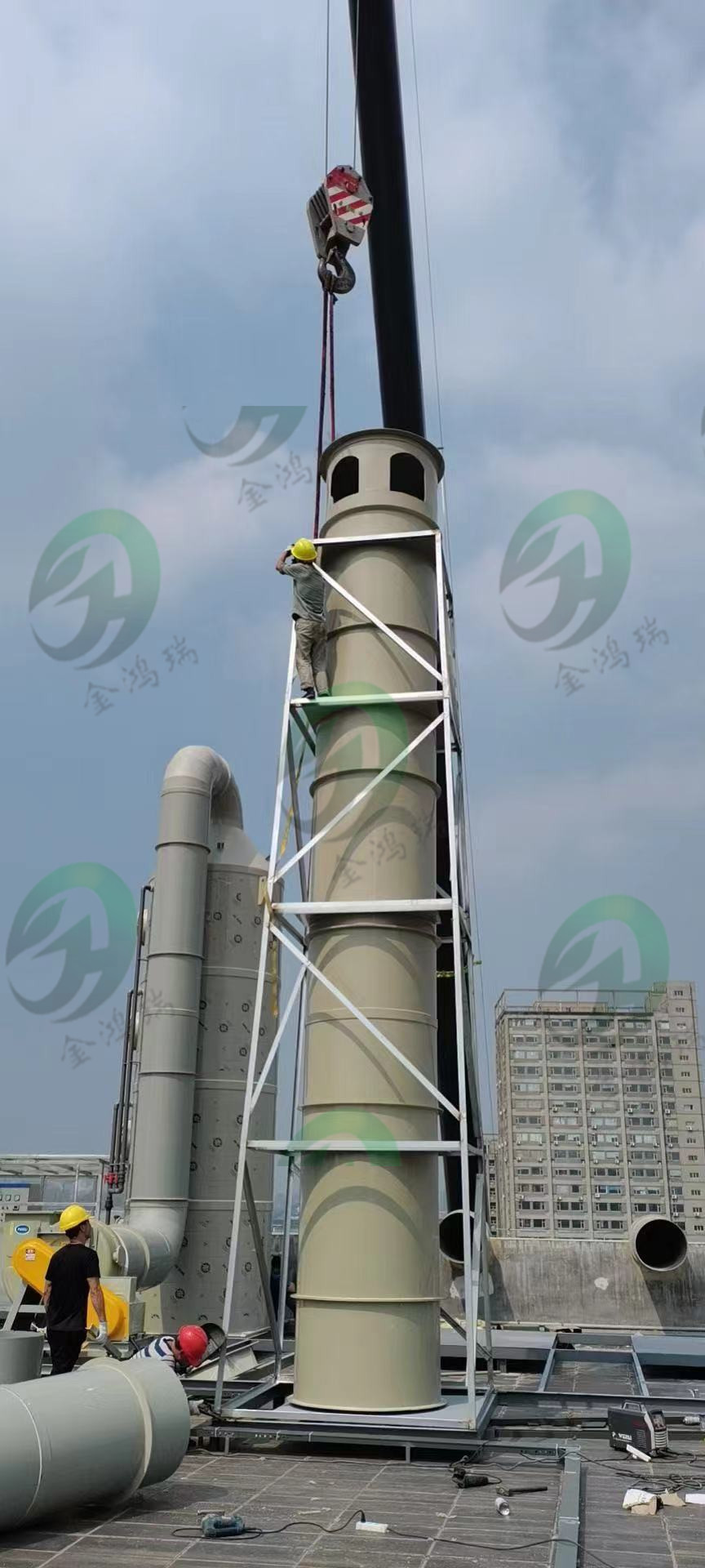 塑料廢氣處理廠家、噴淋塔吸附塔供應商_武漢金鴻瑞環保